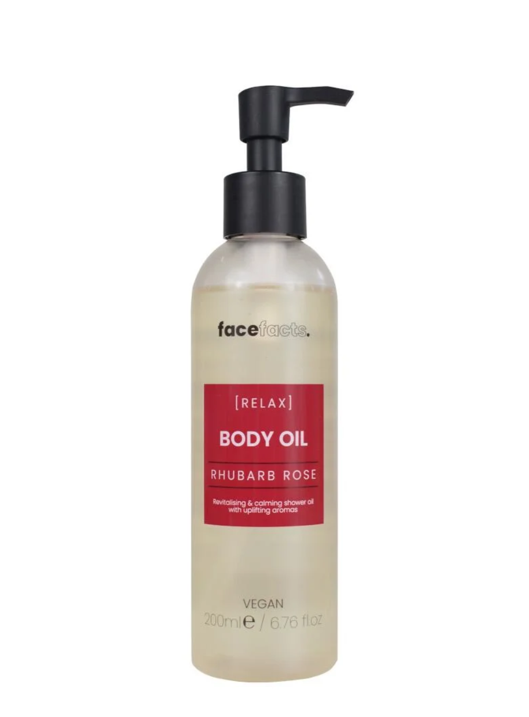 Face Facts Relax Rhubarb Rose Body Oil — 200 ml — Face Facts