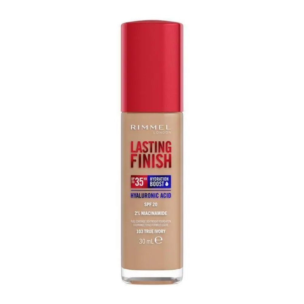 Rimmel Lasting Finish 35HR Foundation – Full Coverage Long-Wear Hydrating Base